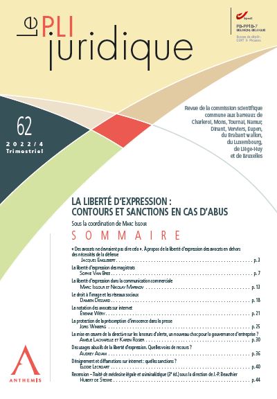 Le Pli juridique 62 - Décembre 2022