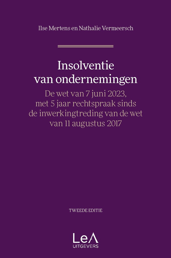 Insolventie van ondernemingen - Tweede editie