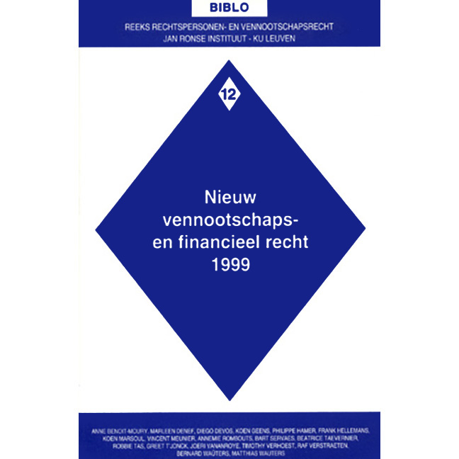 Nieuw vennootschaps- en financieel recht 1999