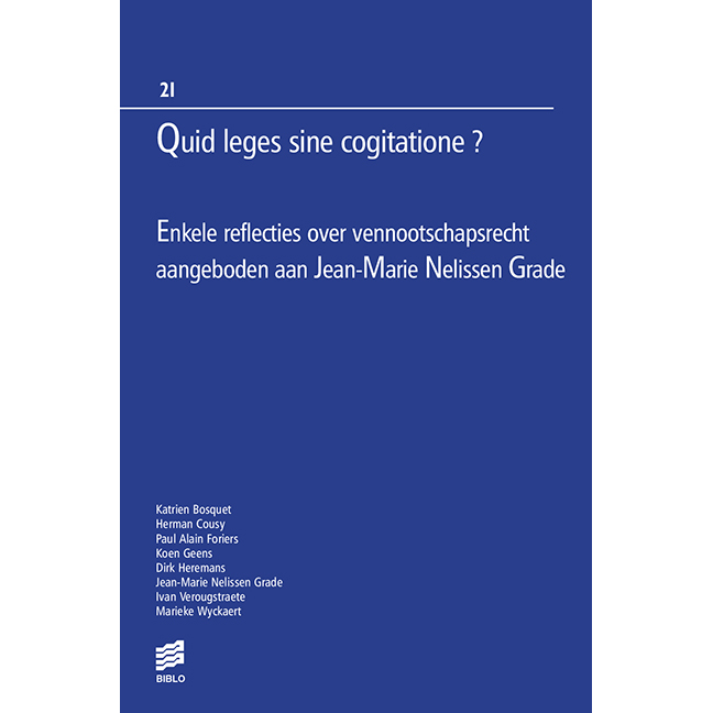 Quid leges sine cogitatione ?