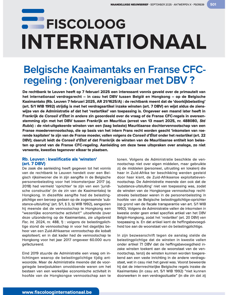 Fiscoloog internationaal - Abonnement