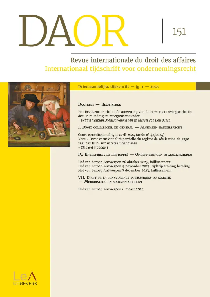 Ondernemingsrecht / Droit d'affaires (DAOR) - abonnement LeA