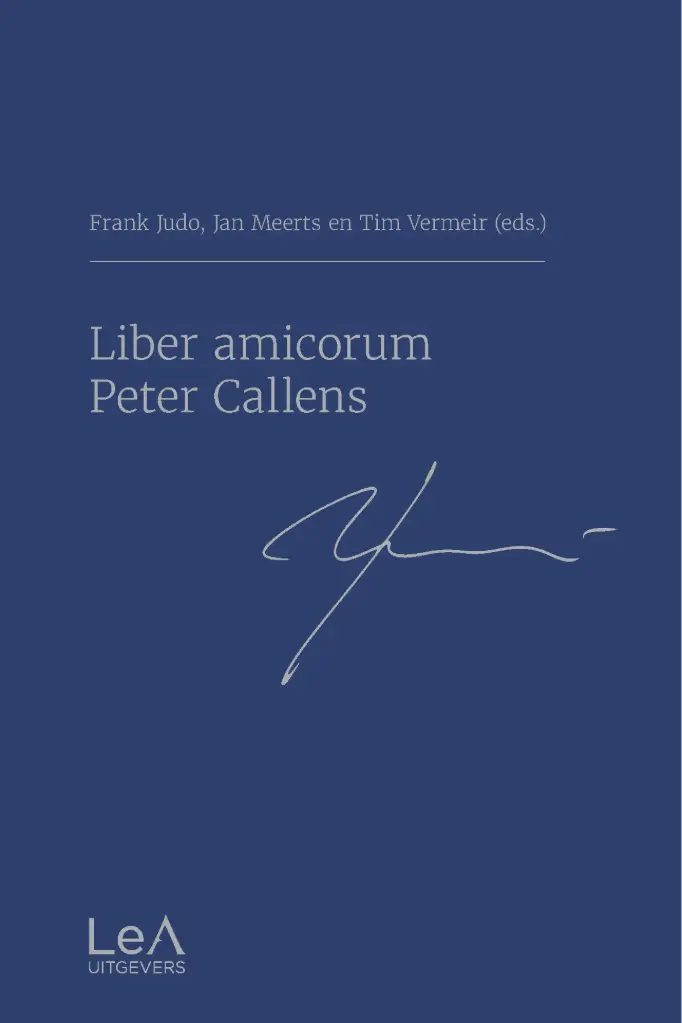 Liber amicorum Peter Callens