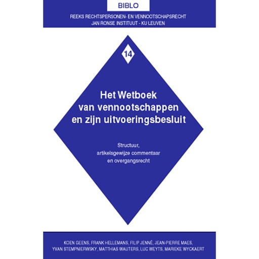 [RONSEBOEK_14] Het Wetboek van vennootschappen en zijn uitvoeringsbesluit