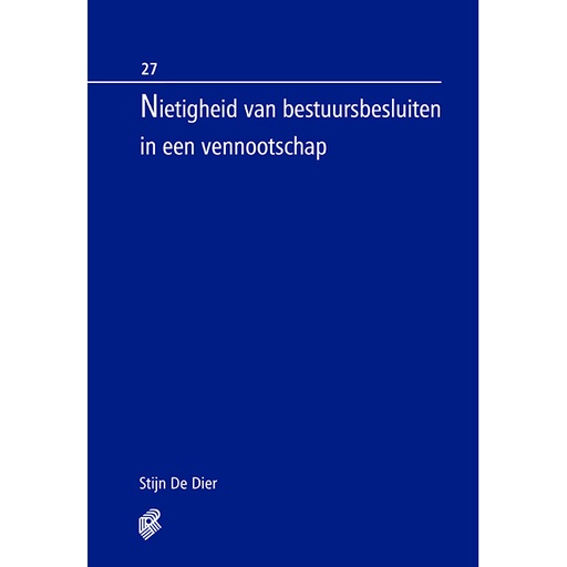 [RONSEBOEK_27] Nietigheid van bestuursbesluiten in een vennootschap
