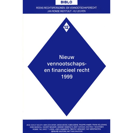 [RONSEBOEK_12] Nieuw vennootschaps- en financieel recht 1999