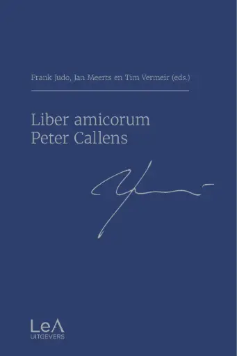 [CALLENSLA] Liber amicorum Peter Callens