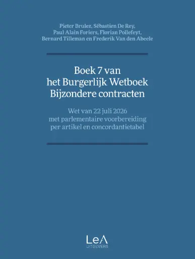 [BOEK7VOORB] Boek 7 van het Burgerlijk Wetboek - Bijzondere contracten