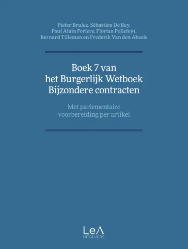 [BOEK7VOORB] Boek 7 van het Burgerlijk Wetboek - Bijzondere contracten